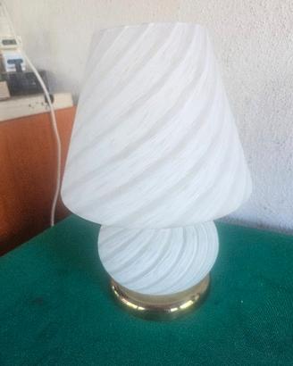 LAMPADA DA TAVOLO FUNGO VINTAGE VETRO MURANO 1970