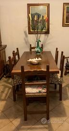 Tavolo da pranzo in castagno