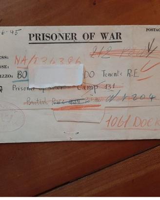 PRIGIONIERI GUERRA 1944.Lettera Orano-Eye Suffolk