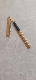 Penna Vintage Paper Mate Slim Dorata con Custodia