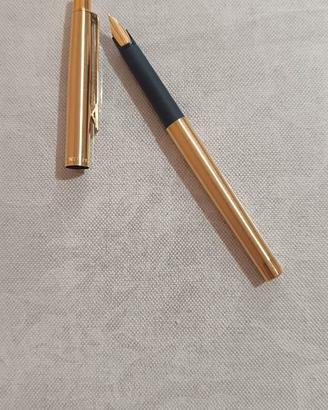 Penna Vintage Paper Mate Slim Dorata con Custodia
