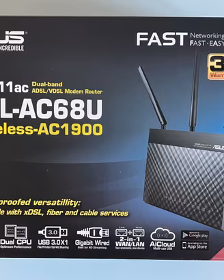 ROUTER ASUS DSL-AC68U Wirelwss-AC1900