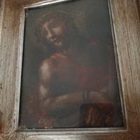 antico dipinto olio su tela epoca '600 Ecce Homo 