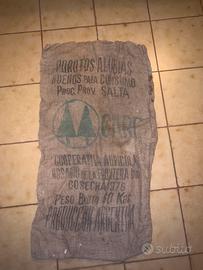 Sacco juta vintage originale Argentina 1978