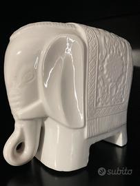 Elefantino ceramica bianca