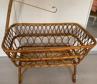 Culla lettino bebe vimini giunco bambù