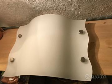 PLAFONIERA SOFFITTO MODERNA VETRO CURVO SATINATO