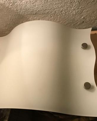 PLAFONIERA SOFFITTO MODERNA VETRO CURVO SATINATO