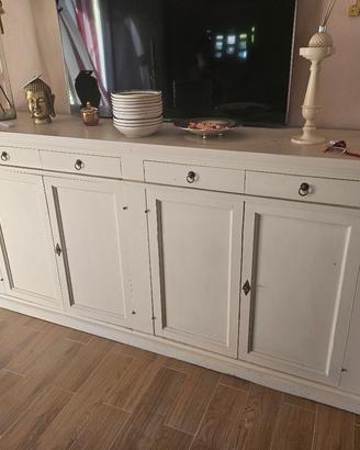 MADIA / CREDENZA STILE SHABBY CHIC IN LEGNO 