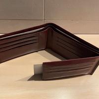 Portafogli da uomo in vera pelle bordeaux