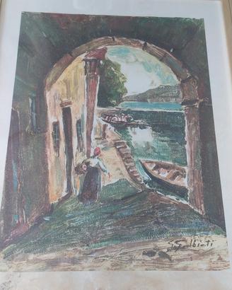 Quadro scorci di paesaggio di Giacinto Galbiati