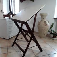 tavolo pieghevole vintage da pittura o disegno