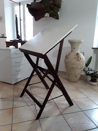 tavolo pieghevole vintage da pittura o disegno
