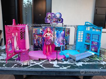 Barbie palco concerto rock usato con bambola