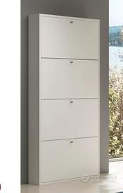 Scarpiera 4 ante slim - cm145hx73lx15p bianco