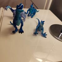 Lotto 4 Dinosauri Giocattolo Blu 