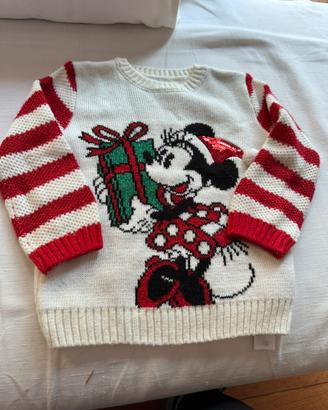 Disney Christmas/maglione Natale 4 anni 104cm