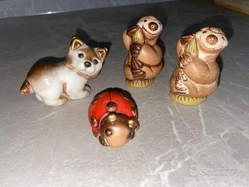 THUN Statuette Animali - Coccinella, Bradipo, Volp