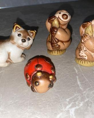 THUN Statuette Animali - Coccinella, Bradipo, Volp