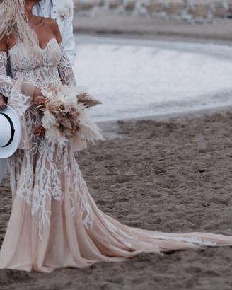 ABITO DA SPOSA CERIMONIA BOHO CHIC
