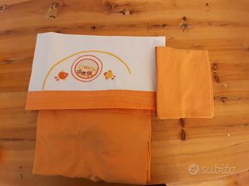 Paracolpi e piumone lettino Pali