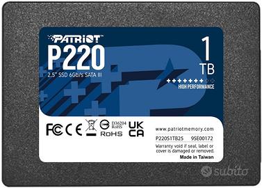 SSD Unità a Stato Solido SATA 3 2.5" Interno Patri