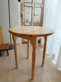 Tavolo da pranzo in pino 70 cm diametro
