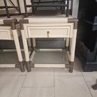 coppia comodini in midollino