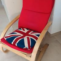 Sedia legno a dondolo