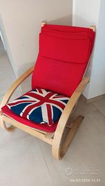 Sedia legno a dondolo