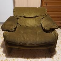Poltrona da salotto tessuto morbido x2