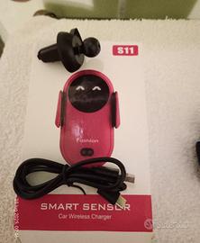 Caricabatterie iPhone nero wireless per auto 