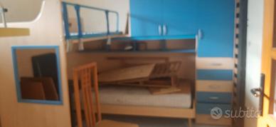 cameretta per bambini a soppalco