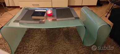 Tavolinetto da Salotto in Vetro curvato MAGIA 