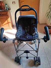 Trio passeggino più seggiolino auto e box