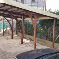 Tettoia gazebo carport auto moto in legno