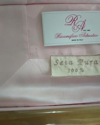 completo lenzuola matrimoniale 100% pura seta 