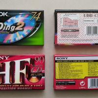 Lotto 5 audiocassette vergini nuove sigillate