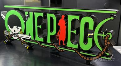One Piece Logo Zoro 3D – Anime Fan Art Decorazione