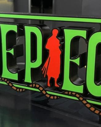 One Piece Logo Zoro 3D – Anime Fan Art Decorazione