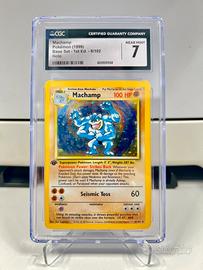 CGC 7 Machamp Holo English Pokemon base set