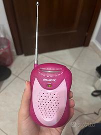 Radio portatile majestic rosa