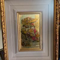 Quadro foglia oro dipinto a mano