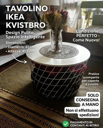 Tavolino contenitore IKEA (Modello KVISTBRO)