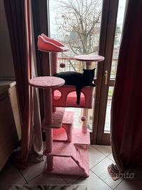 Tiragraffi gatto rosa