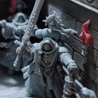 miniature per Warhammer stampate a resina