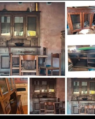 VETRINA GRANDE IN LEGNO STILE CLASSICA 