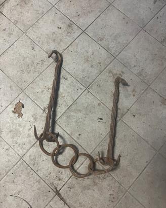 Doppio Gancio in ferro battuto vintage anni ‘50