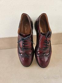 scarpe stringate donna vera pelle