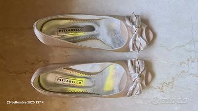 scarpe donna in raso colore champagne